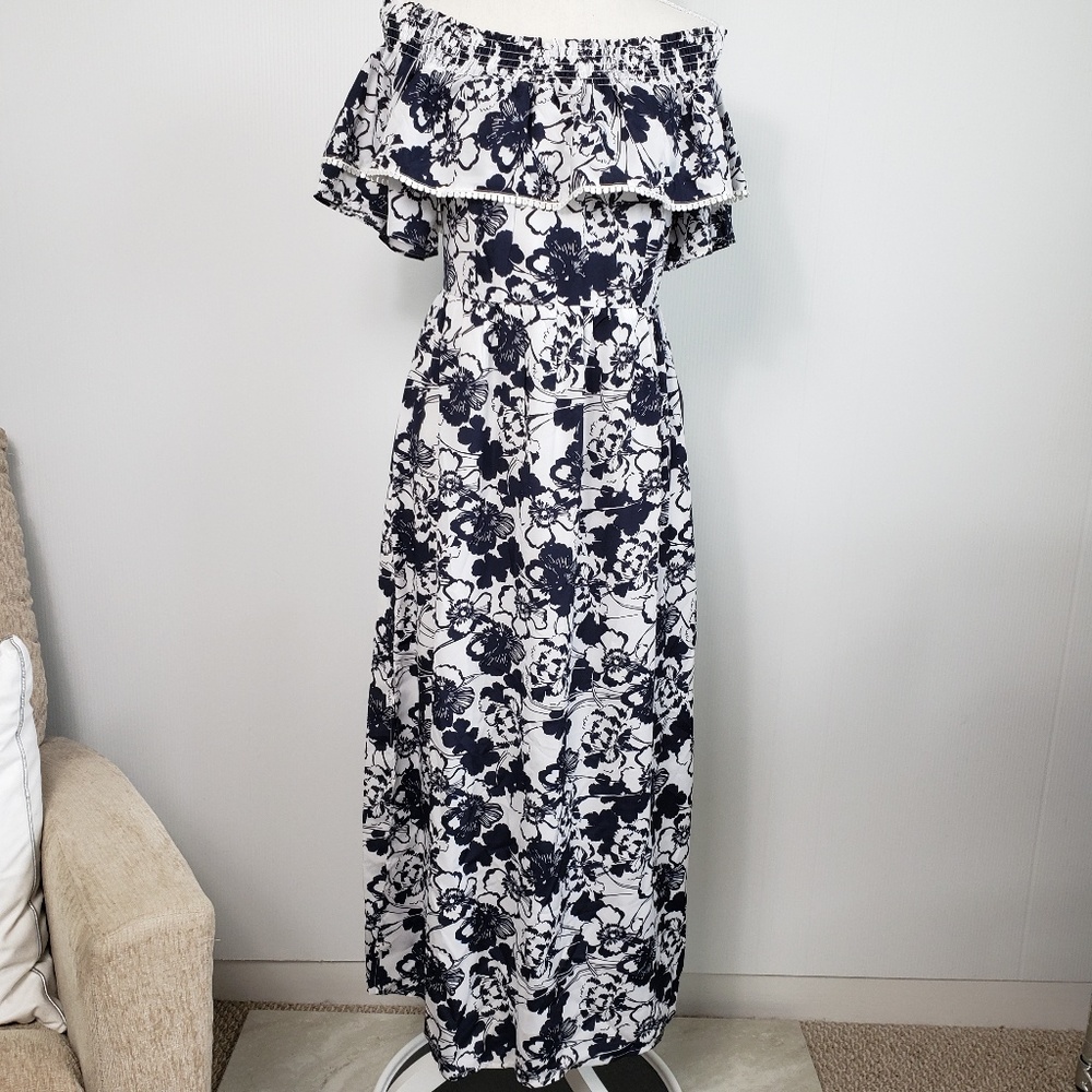 Chelsea28 – Off the Shoulder Ruffle Maxi Dress
